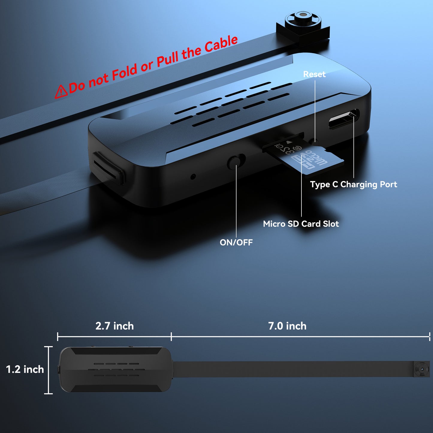 4K Invisible Spy Camera, Mini Hidden Camera, Micro Nanny Cam with Microphone / 64GB / Long Battery Life (Motion Detection)