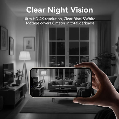 Hidden Camera Clock 1080P HD Mini Spy Camera with Rotated Frame for Bedroom, Home, Office