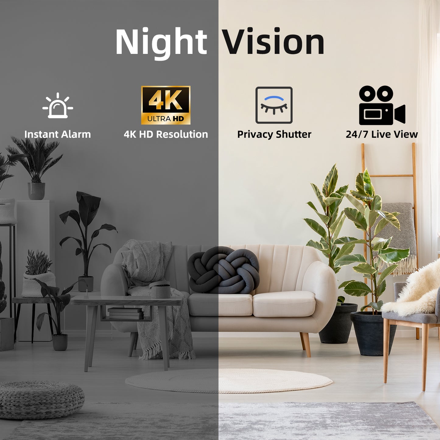 Hidden Camera Clock 1080P HD Mini Spy Camera for Indoor, Room, Home