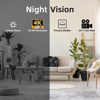 Hidden Camera Clock 1080P HD Mini Spy Camera for Indoor, Room, Home