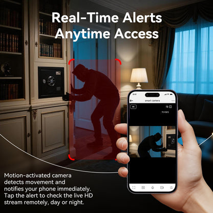 Hidden Camera Clock 1080P HD Mini Spy Camera with Rotated Frame for Bedroom, Home, Office