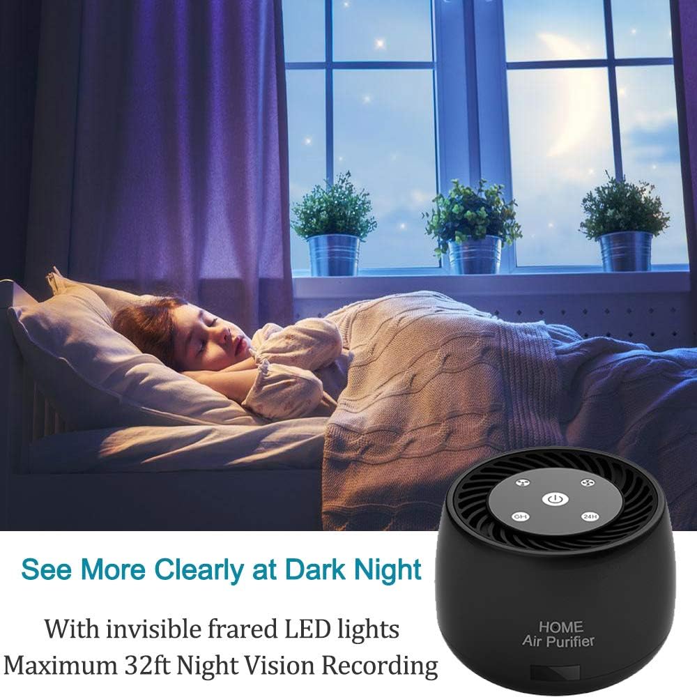 Wireless-WiFi-Security-Mini-Camera, Real 1080P Full HD with Night Vision and Motion Detection Recording, 2-IN-1 Real-time Monitoring for Home/Office, Work with IOS&Android APP(Support 2.4G and 5G)