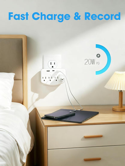 1080P Wireless Cameras Mini Small Security Wall Outlet WiFi Camera Indoor Camera for Home Security【Upgraded】