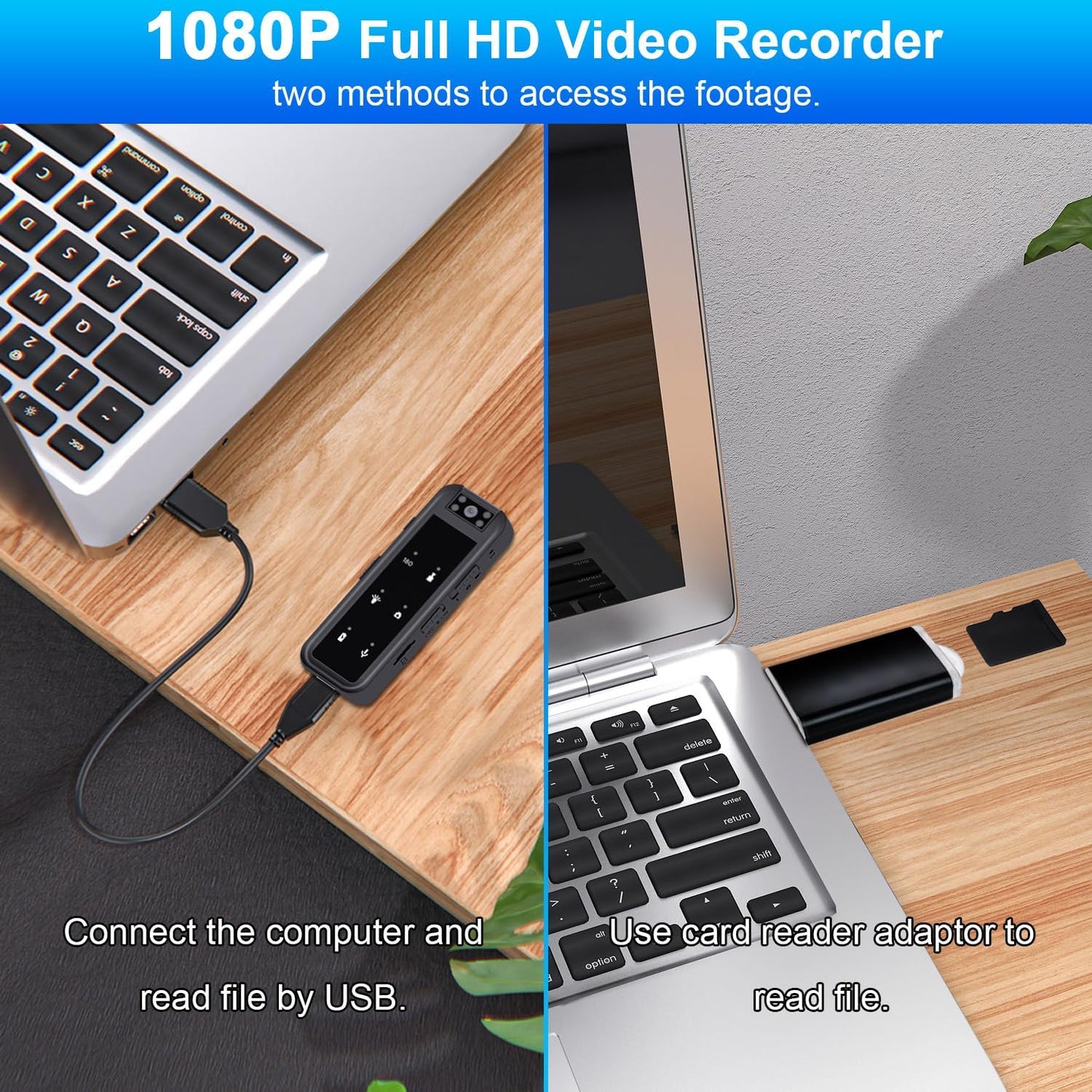 64GB Mini Body Camera,1080P Wearable Patrol Video Recording Camcorder with IR Night Vision, 5-Hour Battery & 180° Rotating Lens – Small Wearable Cam for Security, Police, and Outdoor Use