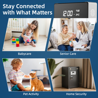 Hidden Camera Clock with Bluetooth Speaker Spy Camera with Audio and Full HD Video for Indoor, Office, Store