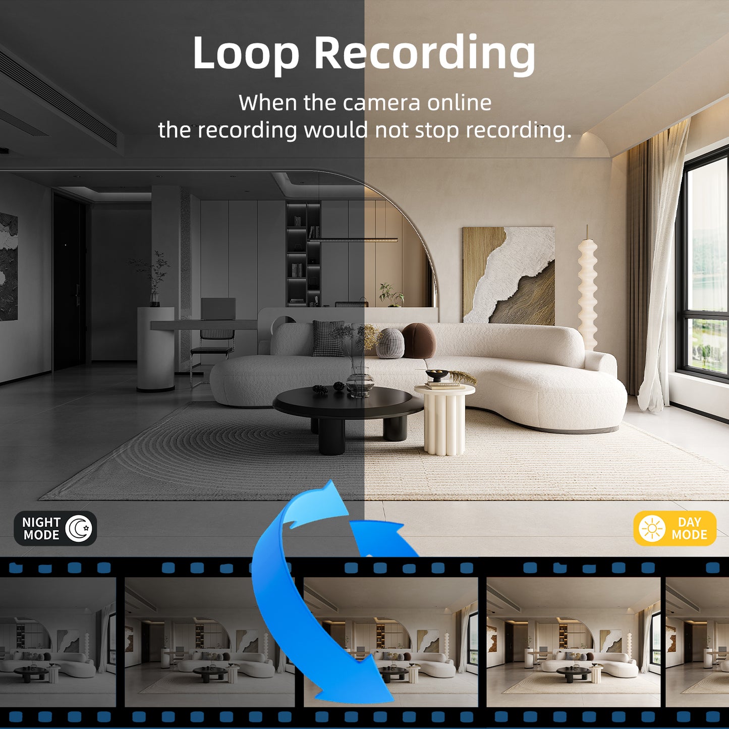 Hidden Camera Clock 1080P HD Mini Spy Camera with Rotated Frame for Bedroom, Home, Office