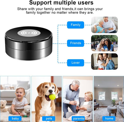 Hidden Spy Camera WiFi 1080P with Wireless Charger,Motion Activated,Nanny Spy Cam with 160°Viewing Angle, Security Camera for Home Office Store