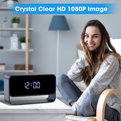 Wireless Clock Camera - Full HD 1080P - Discreet WiFi Nanny Cam - Strong Night Vision - Cloud Storage