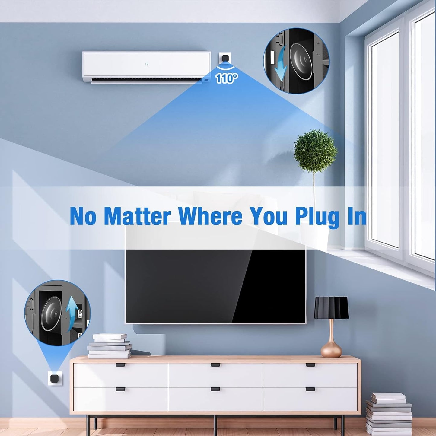 Hidden Camera Charger, 170° Wide Angle 1080p Night Vision/Motion Detection/Free App Remote Control/SD Storage/2.4G WiFi/Nanny Cam Hidden Camera for Home Security Indoor